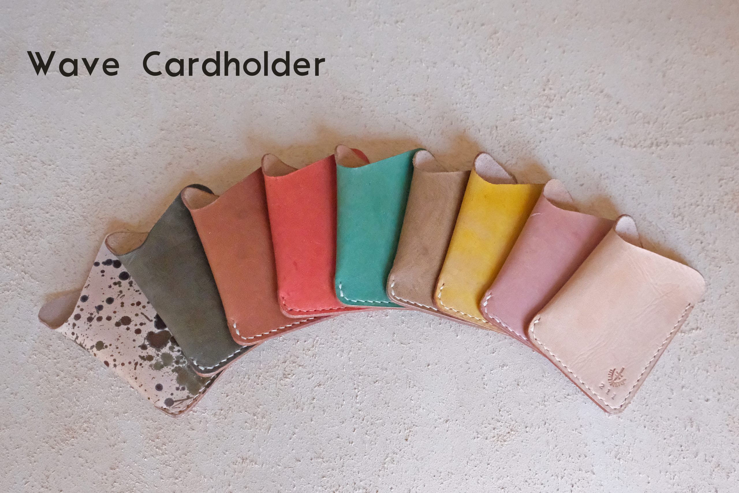 lerif designs wave cardholder assorted colors arranged in a rainbow